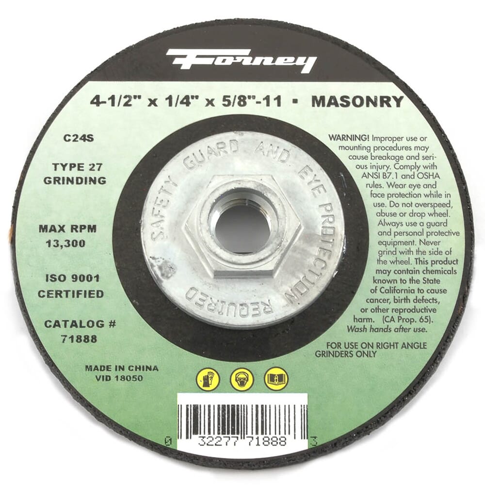 71888 Grinding Wheel, Masonry, Typ